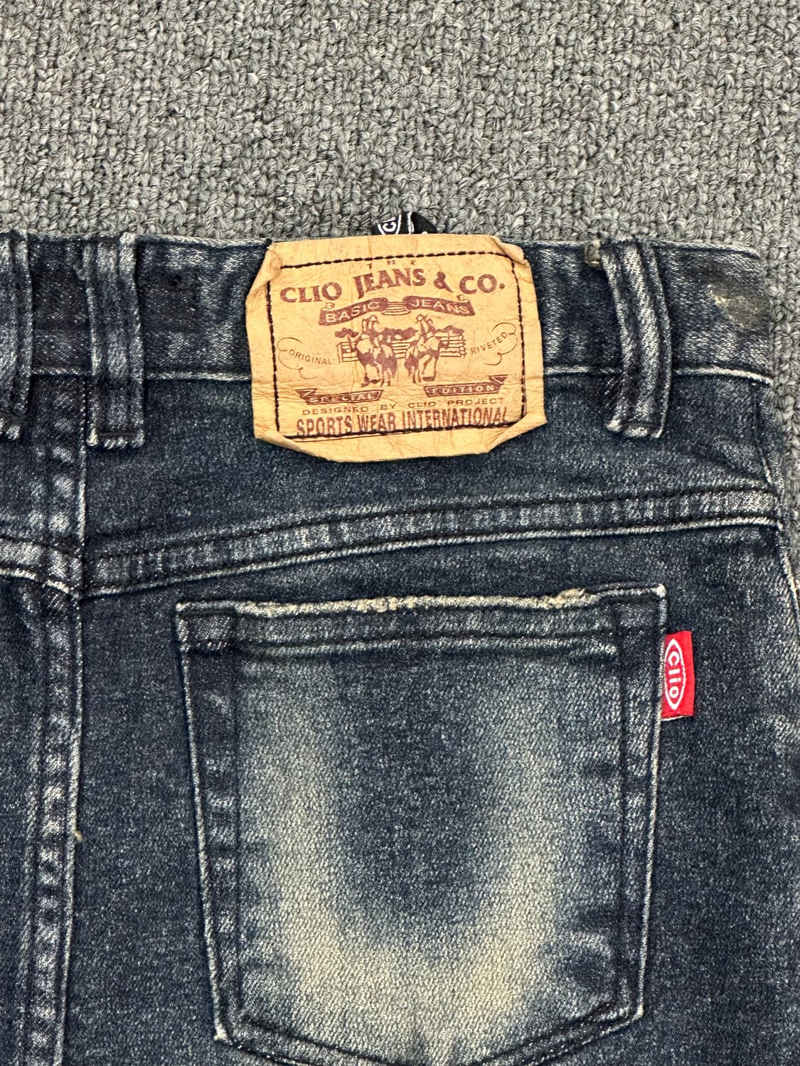 S)Clio Jeans 빈티지 퍼 트리밍 데님 스커트 상품이미지8
