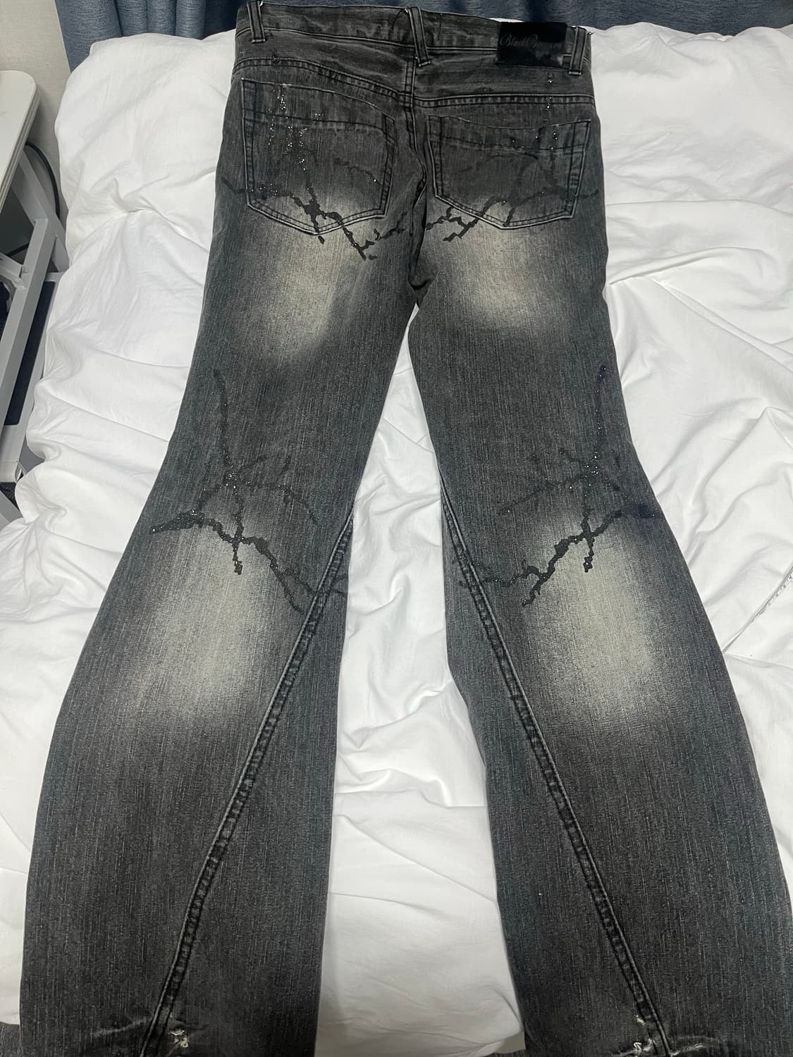 일본 빈티지 그레이 부츠컷 디테일 데님 상품이미지5