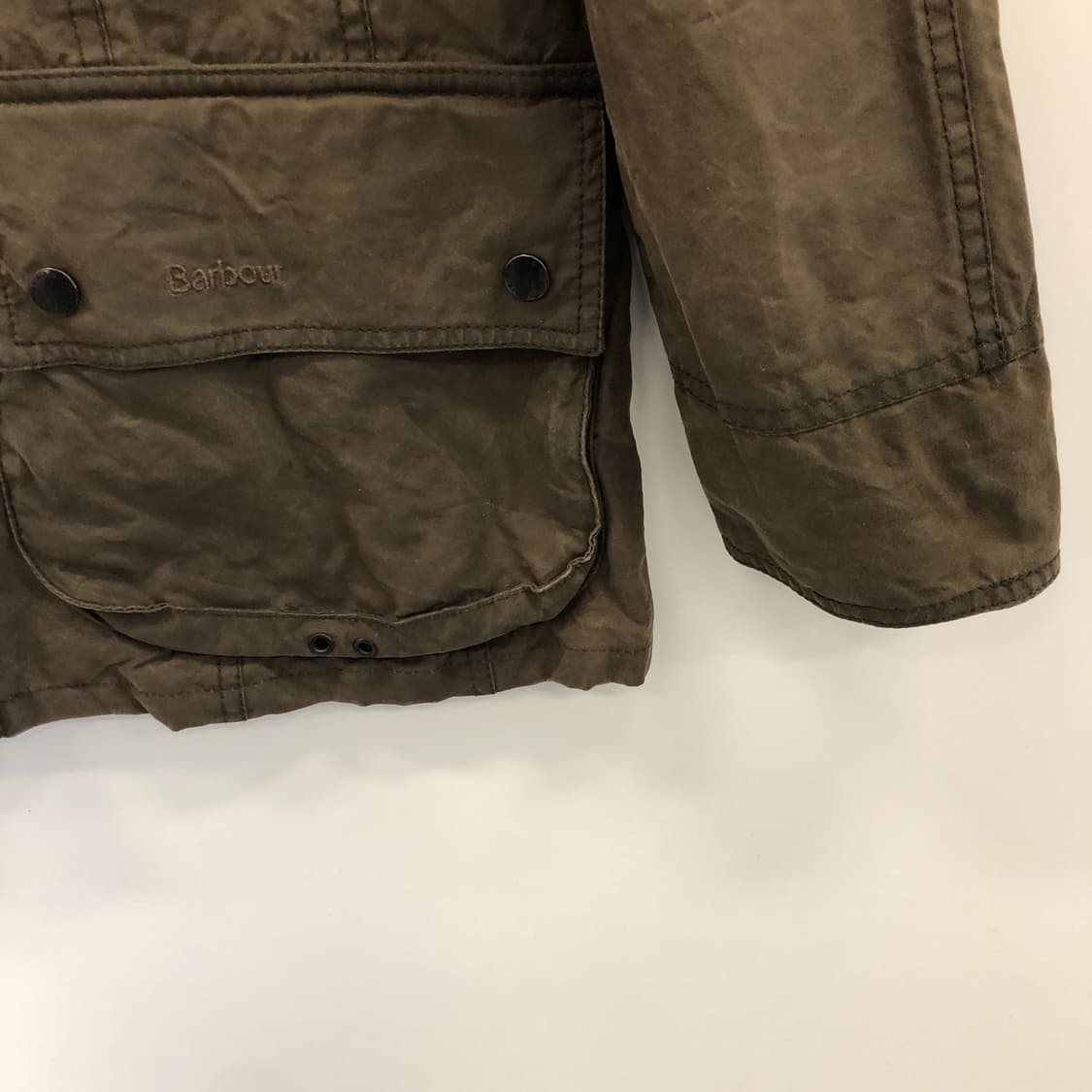 바버 클래식 비드넬 왁스코튼자켓 UK12  상품이미지4