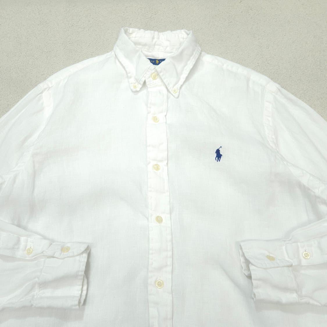 폴로 랄프 로렌 신형 린넨 화이트 셔츠 M 상품이미지3