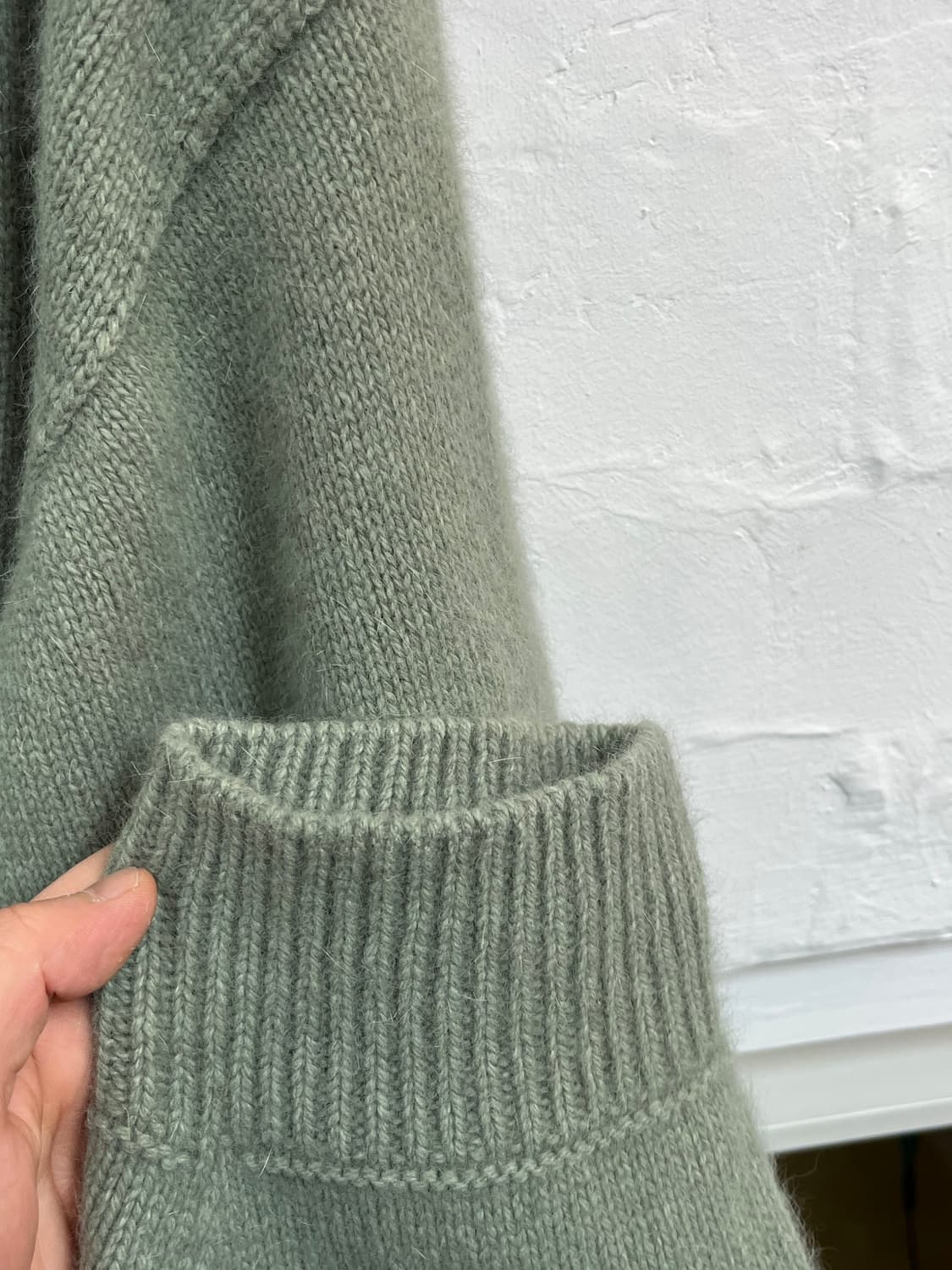 River 폭스 울 혼방 민트 가디건 36 상품이미지5