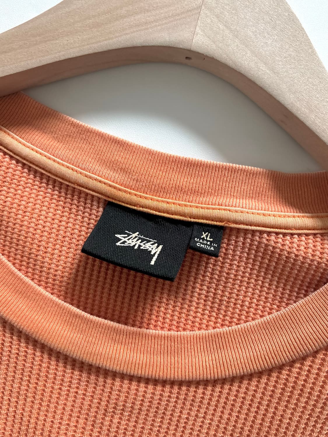 Stussy 스투시 오렌지컬러 와플 롱 슬리브 상품이미지6