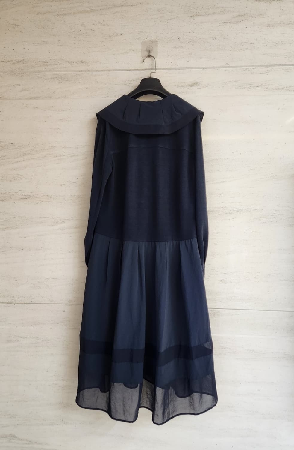 SJSJ 벨티드 세일러 셔링 원피스 55사이즈 상품이미지8