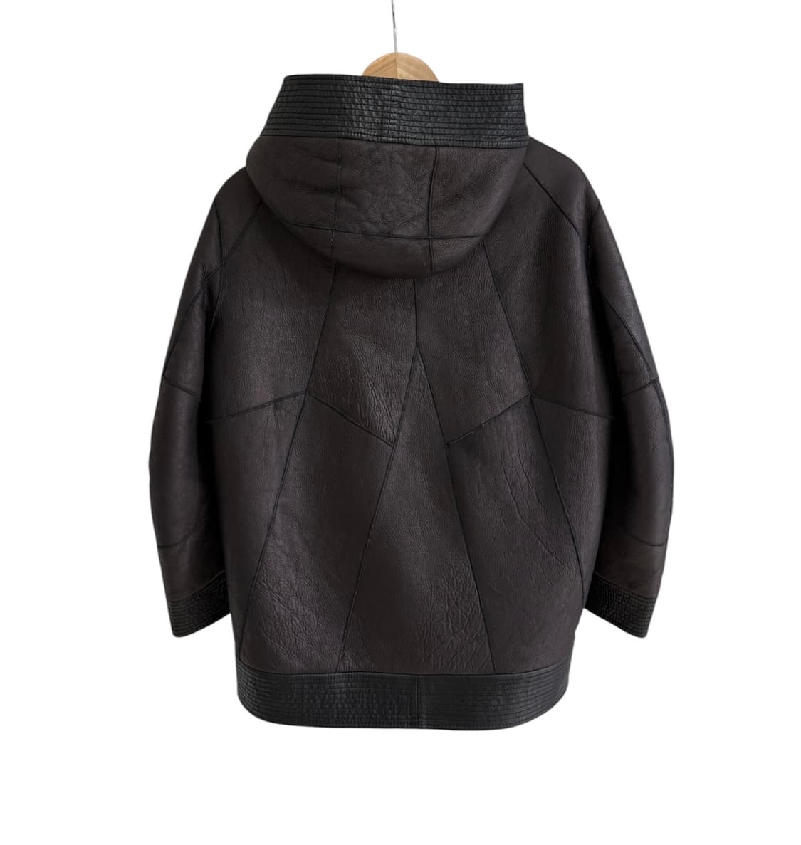 헬무트랭 쉽 스킨 시어링 레더 후드 자켓 상품이미지2