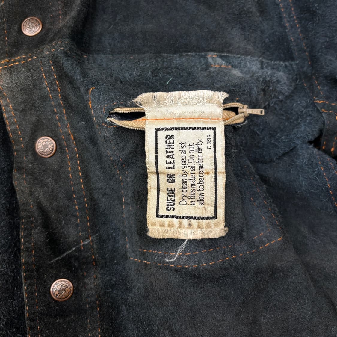 90's 스웨이드 & 레더 리버시블 트러커 자켓 상품이미지7