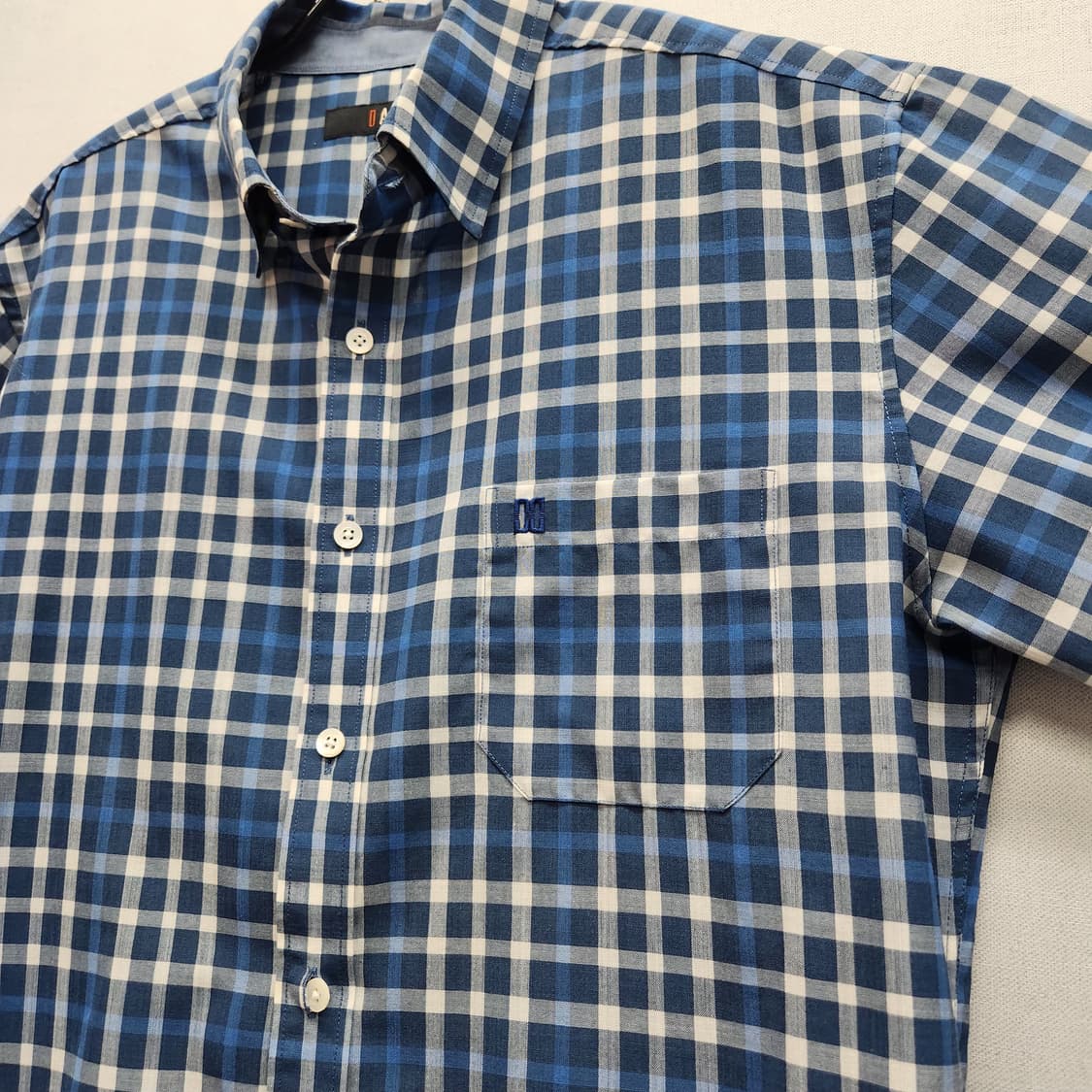 닥스 원포켓 로고 체크패턴 반팔셔츠 105(L) 상품이미지3