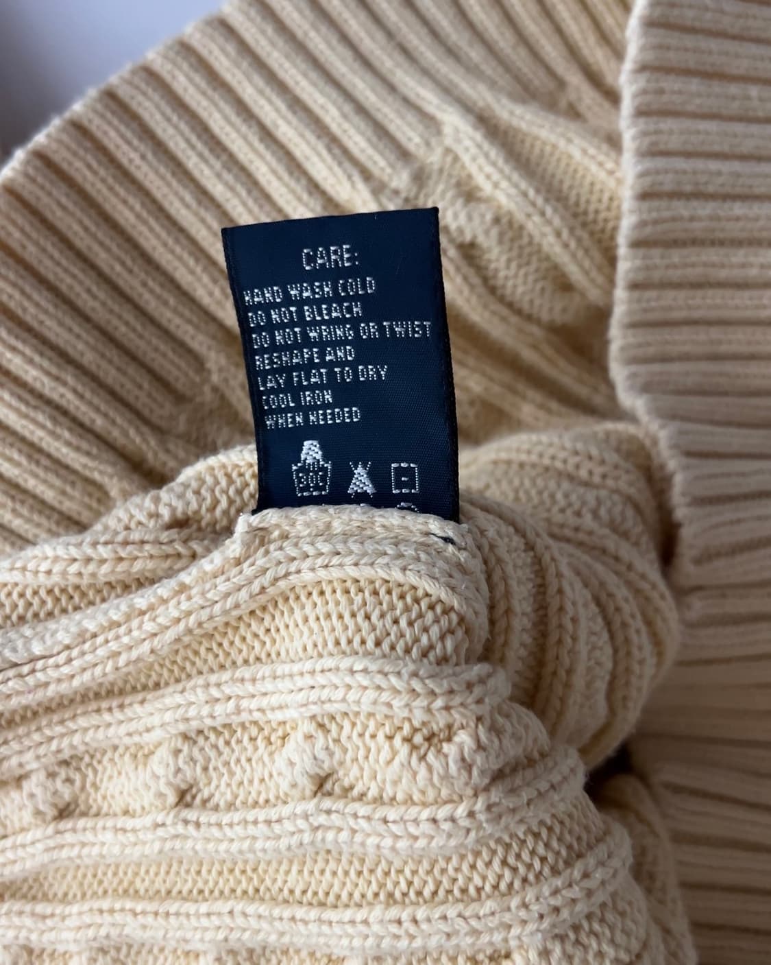 폴로 랄프로렌 우먼 옐로우 케이블 니트 S 상품이미지4