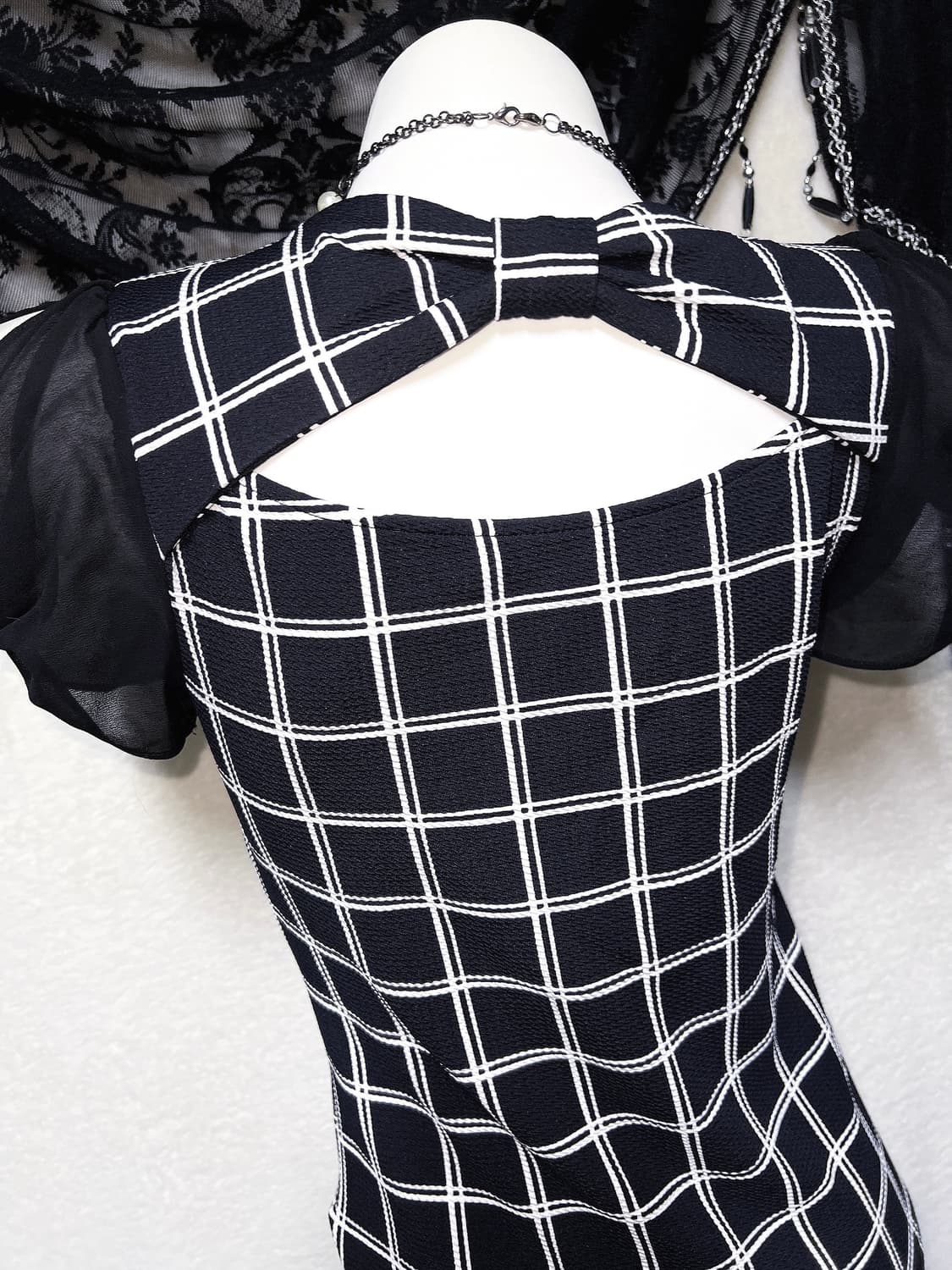 세실맥비 로맨틱갸루 백리본 숄더트임 로걀탑 오네 히메 러블리 핀터 반팔 상품이미지1