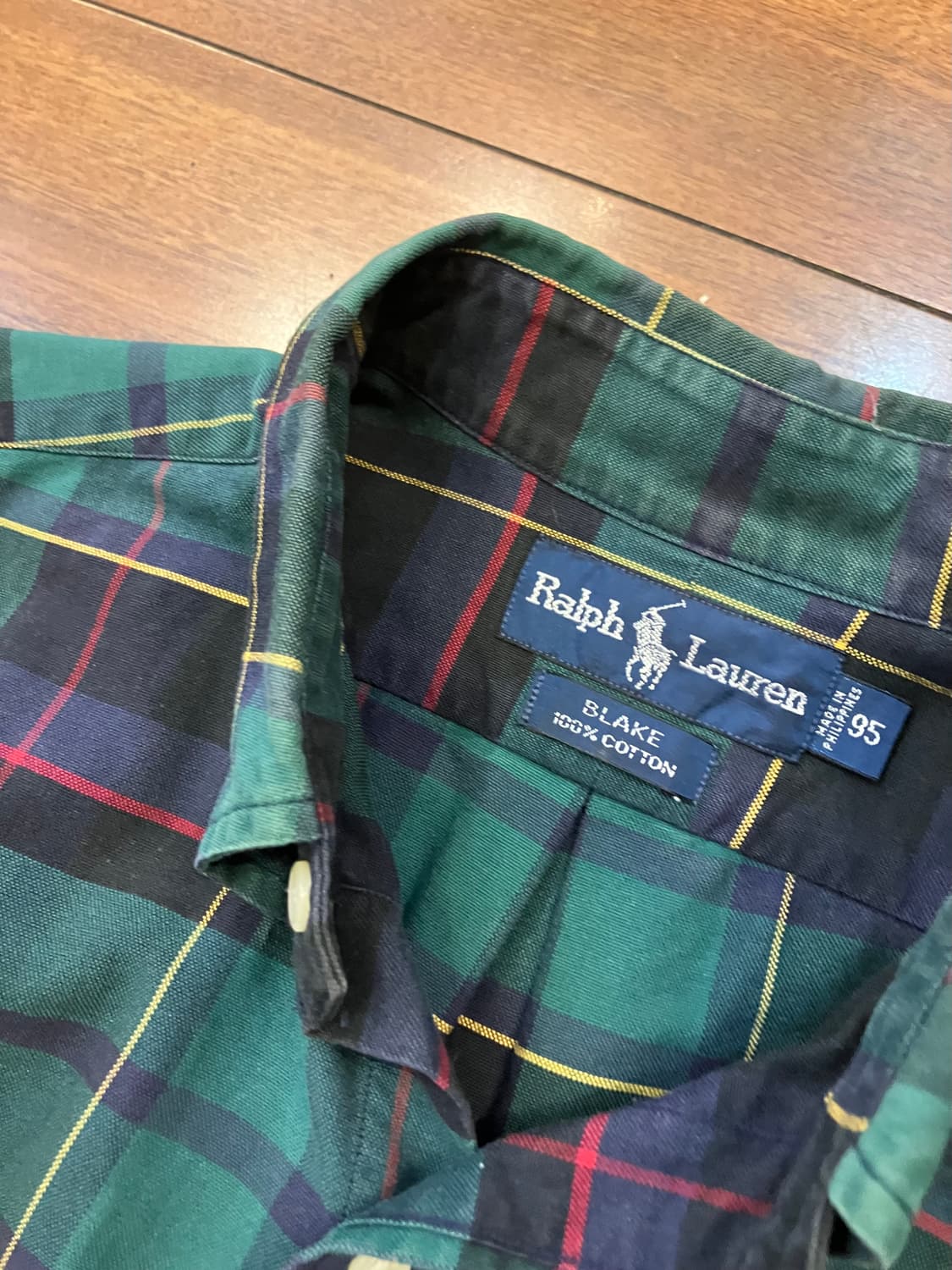 폴로랄프로렌 스코티시 테리어 자수 플래드 타탄체크 셔츠 상품이미지4