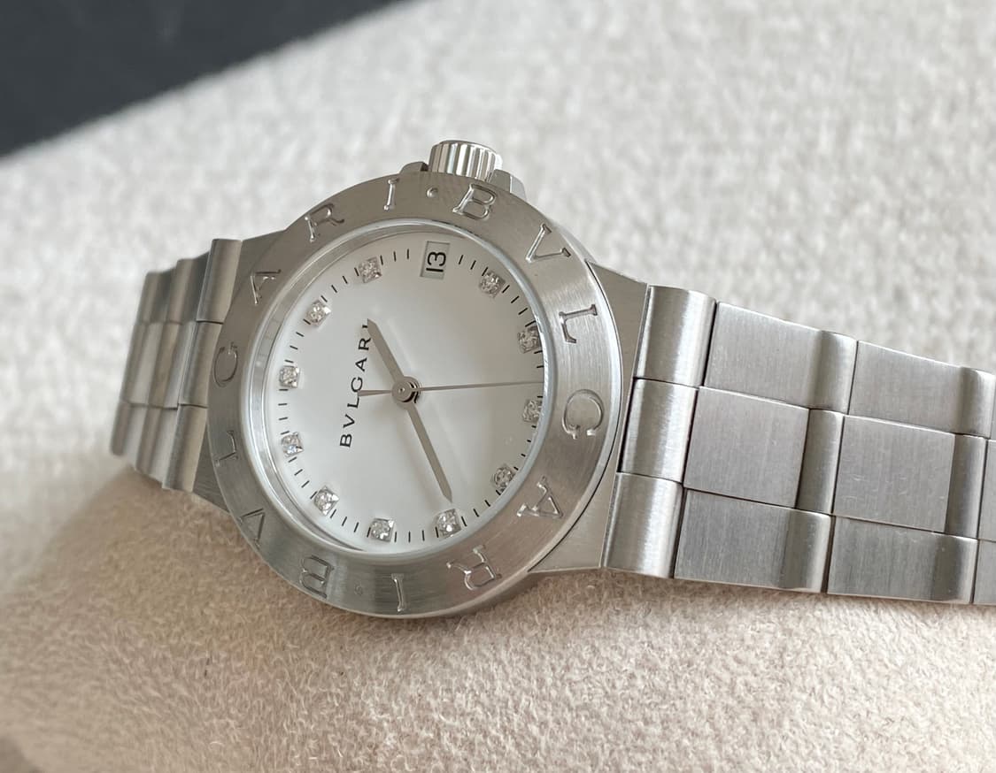 불가리 디아고노 LCV29 여성용 중형 29mm 11p 다이아 쿼츠 상품이미지7