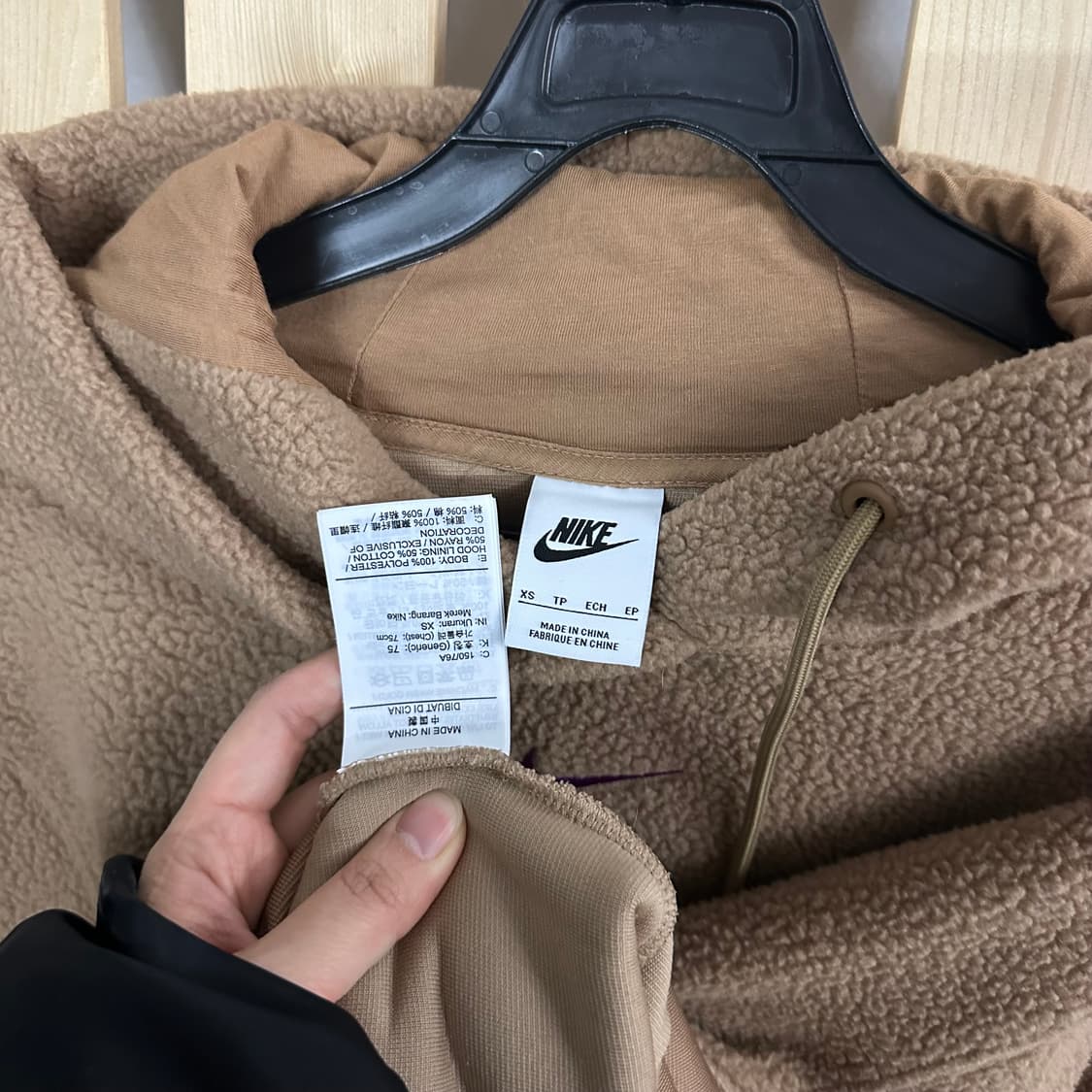 (M) 나이키 미드 스우시 브라운 플리스 후드 상품이미지6