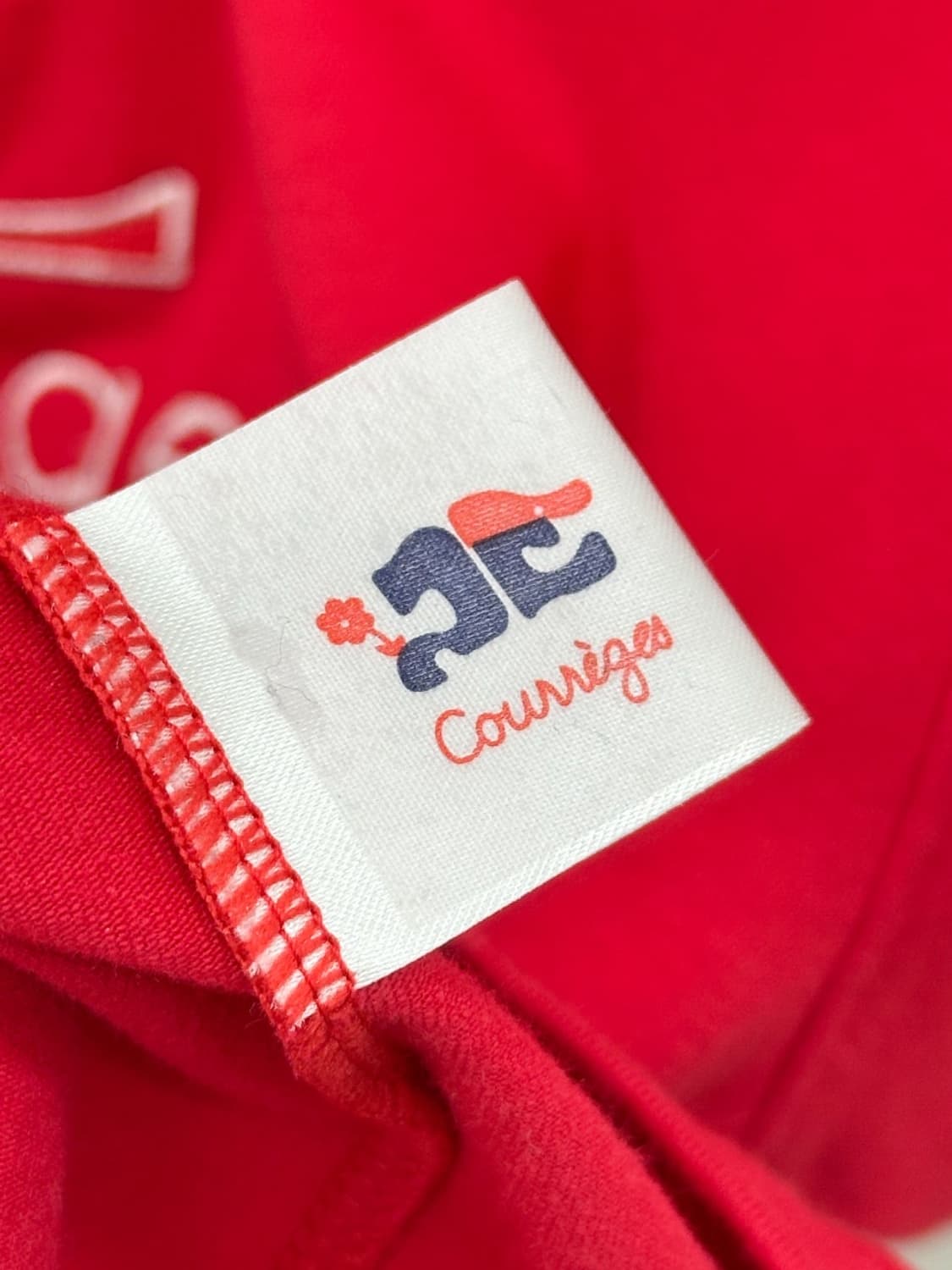 courreges / 꾸레쥬 레드 빅 로고 반팔 티셔츠  상품이미지6