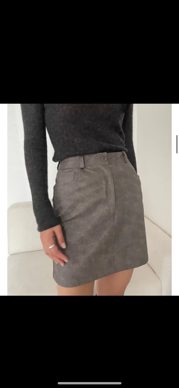 Table 러버 스커트 회색, 밤색 상품이미지1