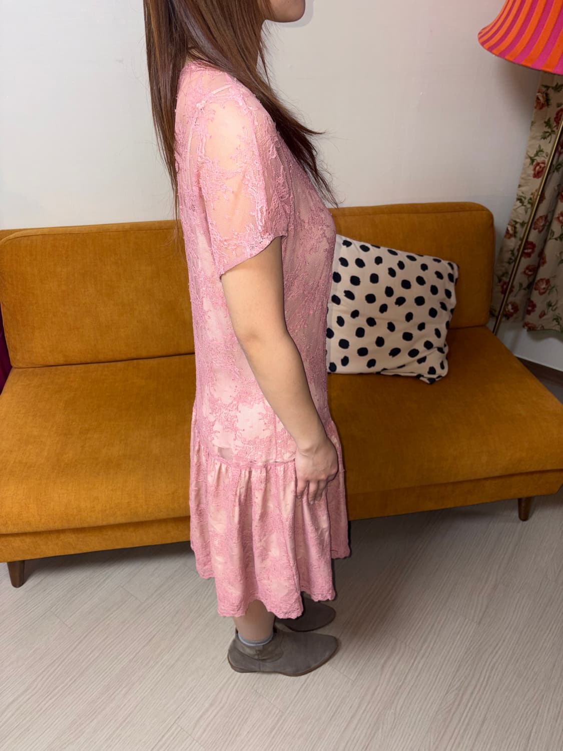 Red Valentino pink lace mini dress 상품이미지2