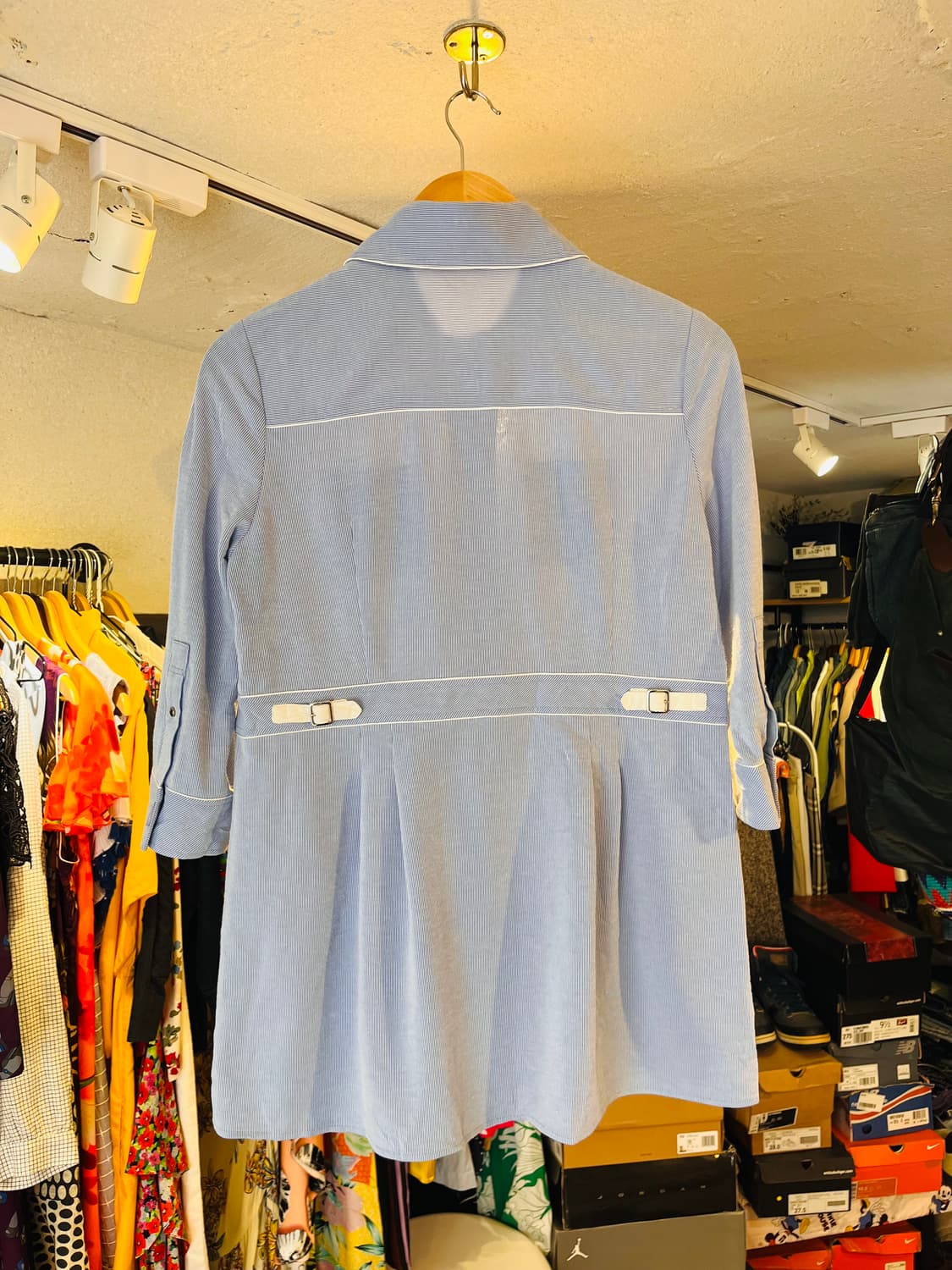 쿠레쥬 스트라이프 셔츠 원피스 상품이미지3