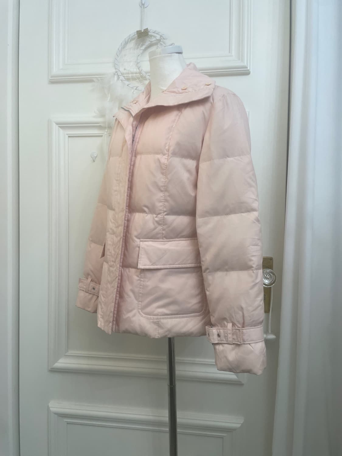 lovely pink sleeve belt pocket point bas 상품이미지2