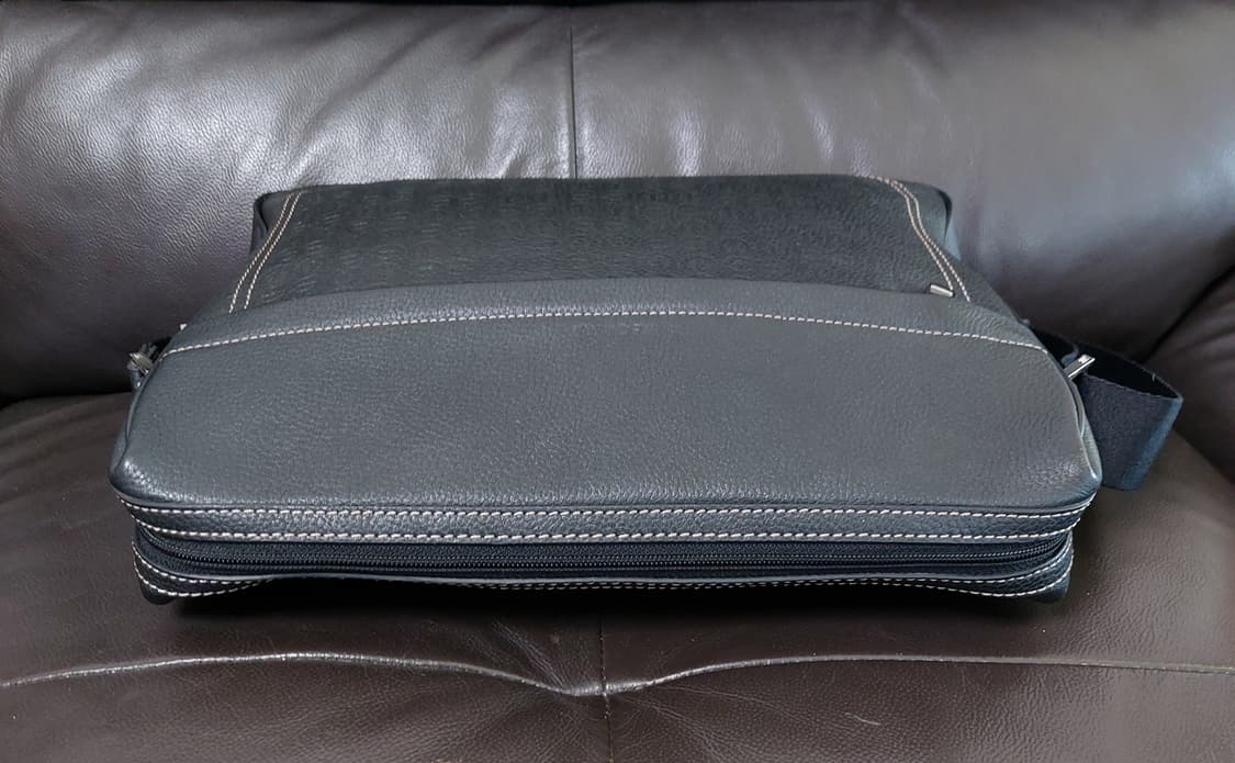 에스콰이어 남성 천연가죽 크로스백 서류가방 블랙 상품이미지4