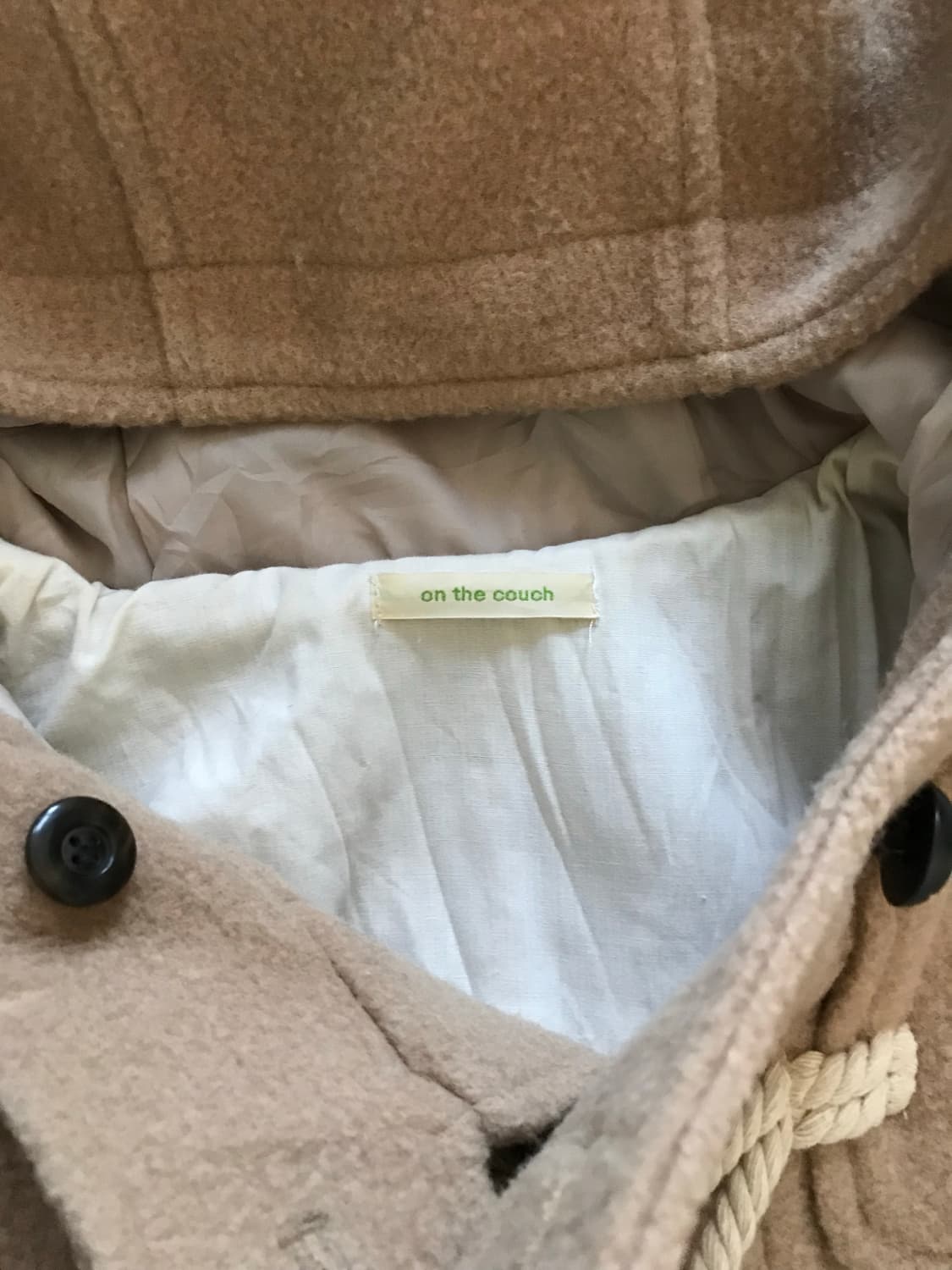 일본 JPN 빈티지 베이지 후드 떡볶이 숏코트  상품이미지8