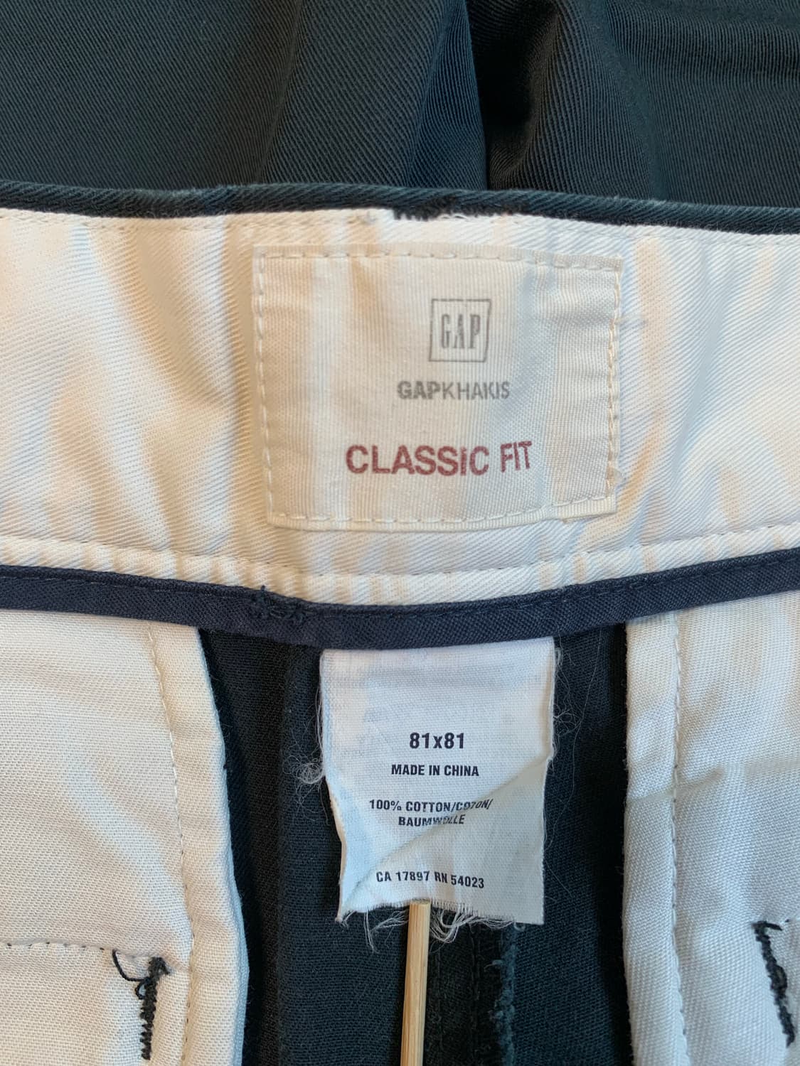 갭 GAP KHAKIS 00s 클래식핏 치노팬츠 블랙 81x81 상품이미지8