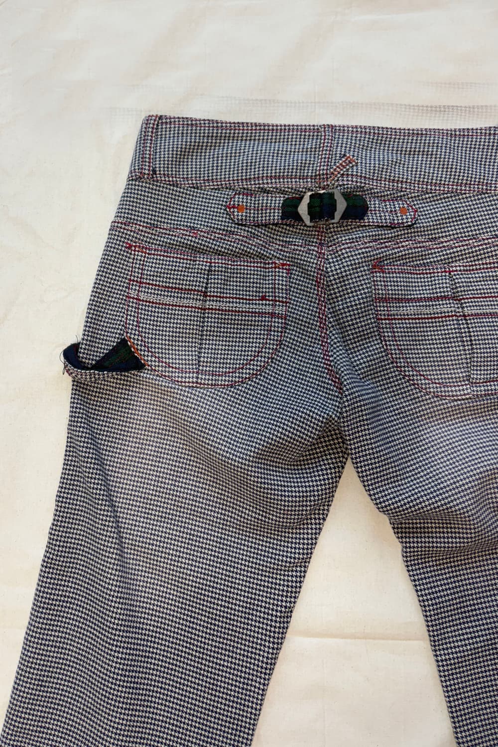Houndstooth Pattern Cropped Capri Pants  상품이미지9