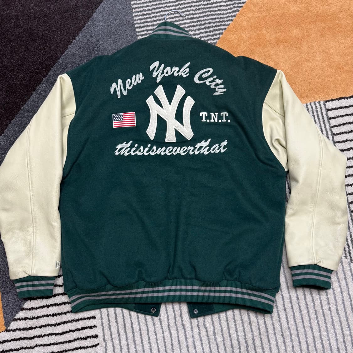 [XXL] 디스이스네버댓&MLB 바시티 자켓 그린 상품이미지4