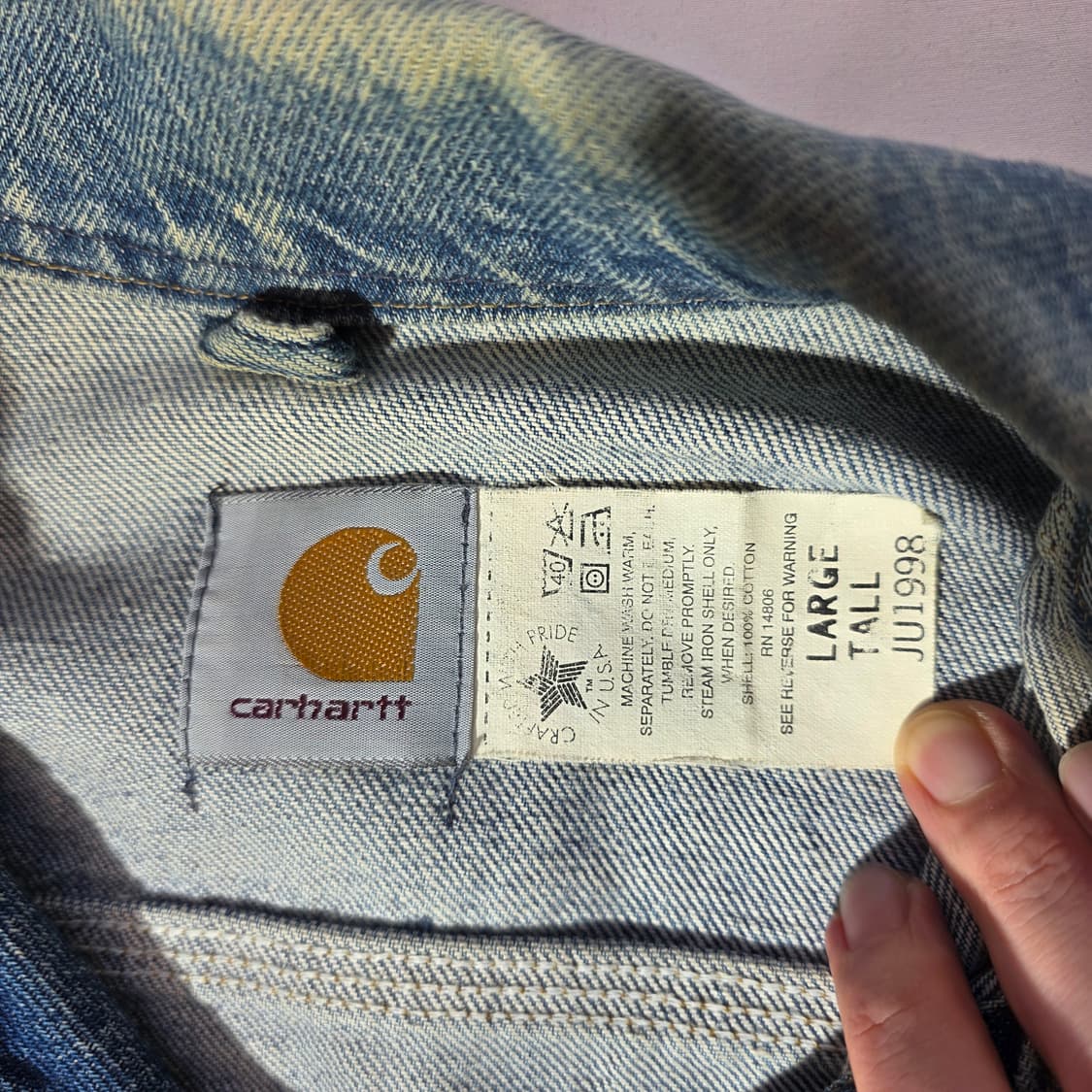 [L]90s 칼하트 CARHARTT 데님 트러커 자켓 청자켓 상품이미지2