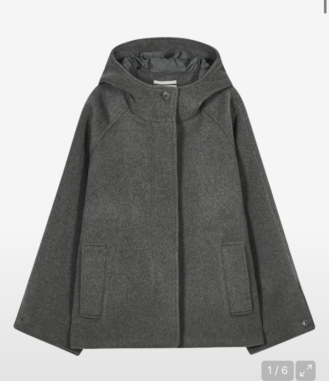타입서비스 후드하프 코트 그레이 상품이미지1