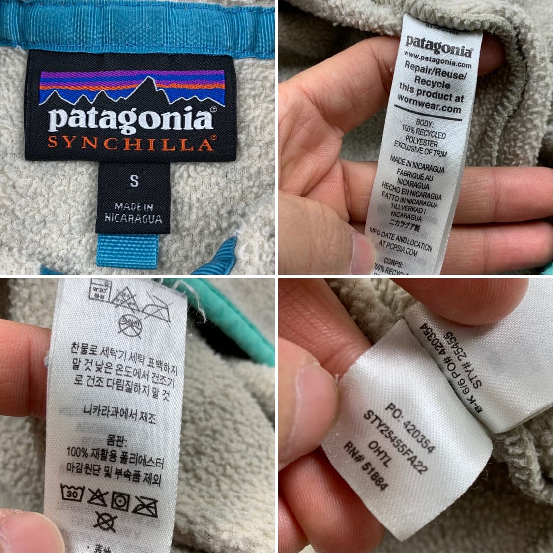 파타고니아 신칠라 스냅-T 플리스 풀오버 그레이 민트  상품이미지6