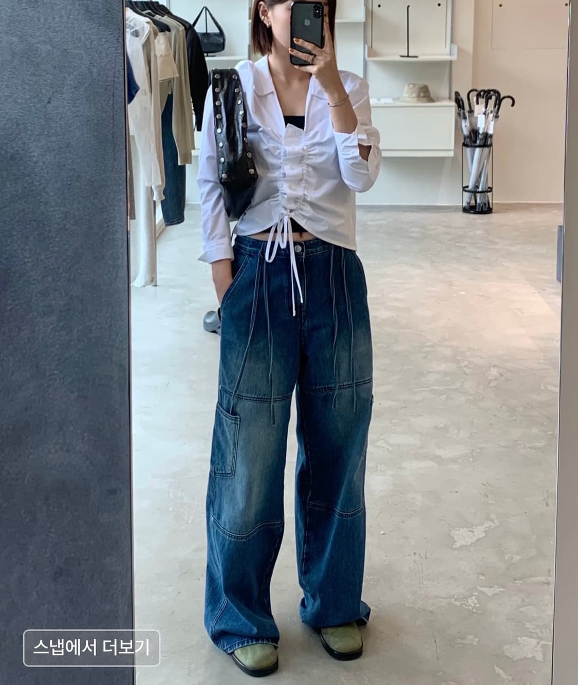 STRING SHIRRING SHIRTS (white) 상품이미지4