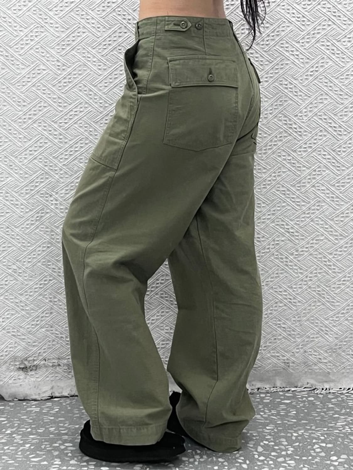 토마스모어 빈티지 캐주얼 말차카키 넬리팬츠 M C11128 상품이미지2