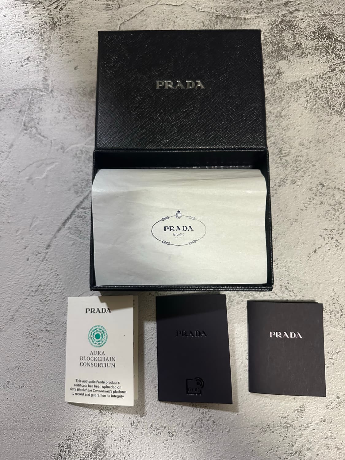 프라다 사피아노 반지갑 스카이블루 상품이미지10