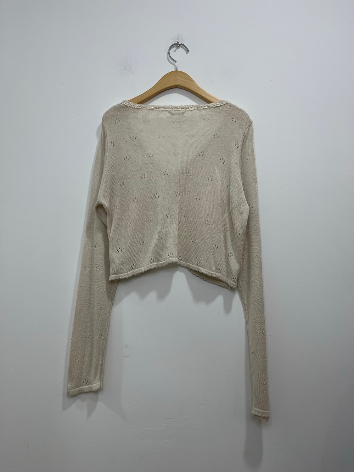 액시즈팜 플라워 자수 진주 볼레로 가디건 상품이미지6