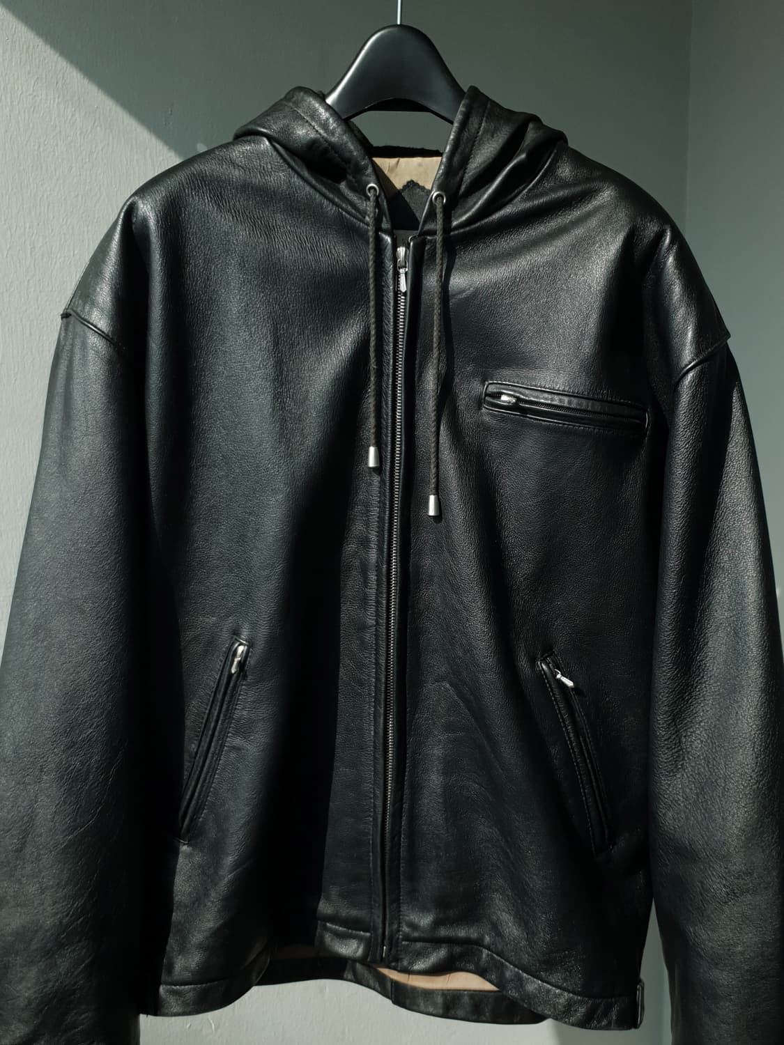 HF&M leather hooded parka 상품이미지3