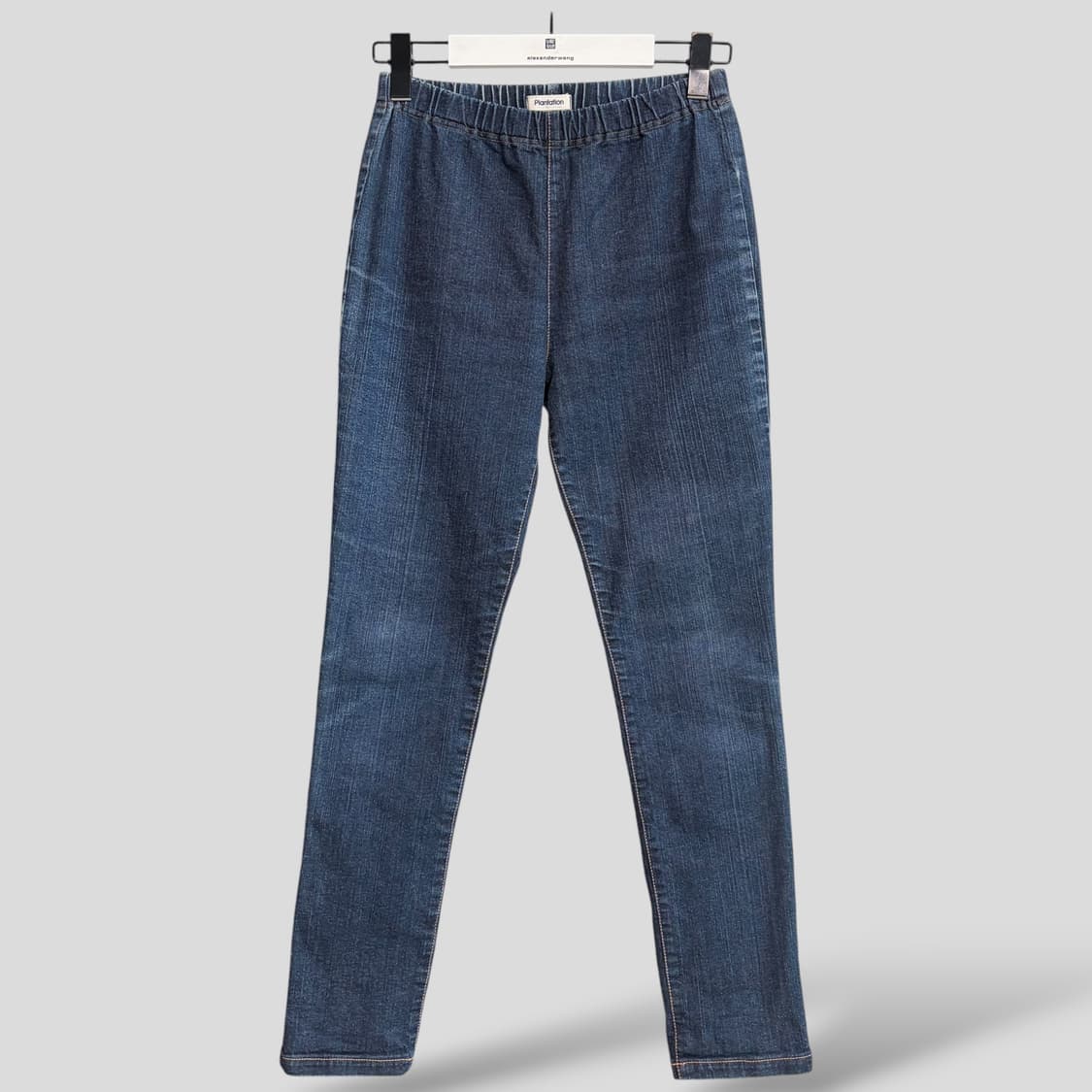 (여성M)Plantation 이세이미야케 밴딩 데님 레깅스 팬츠 상품이미지1