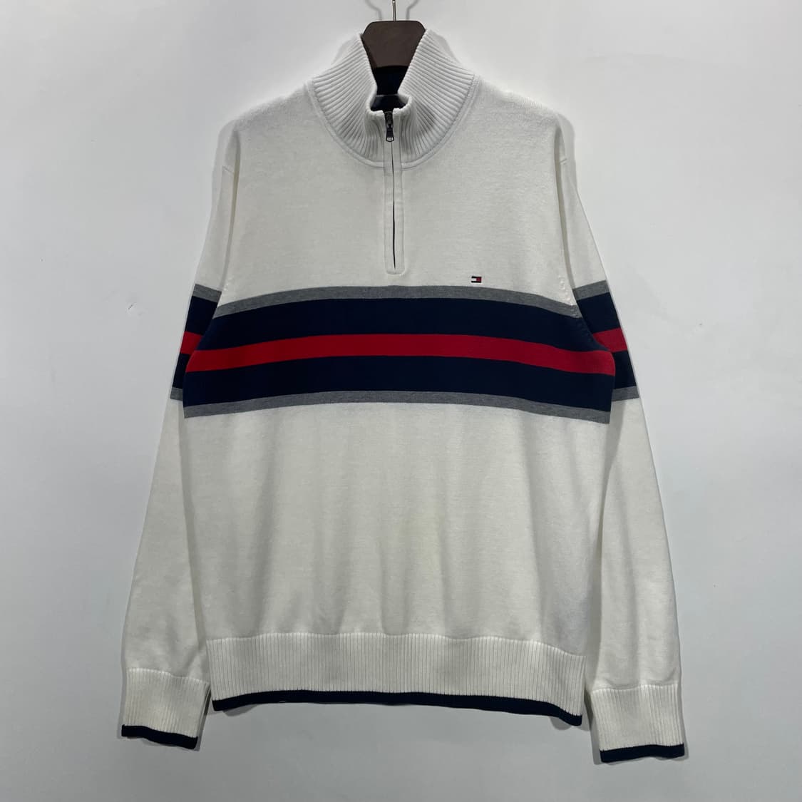 타미힐피거 반집업 코튼 니트 상품이미지1