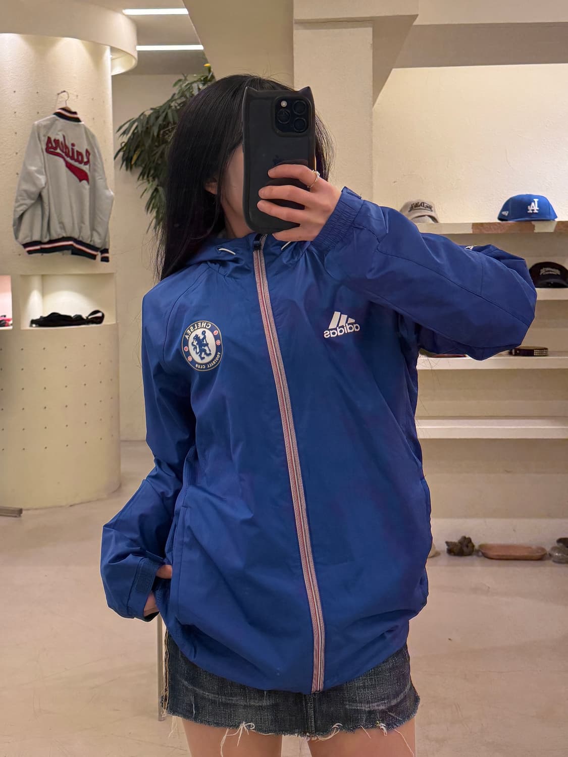 아디다스 첼시 블루 팀 바람막이 U82 상품이미지1