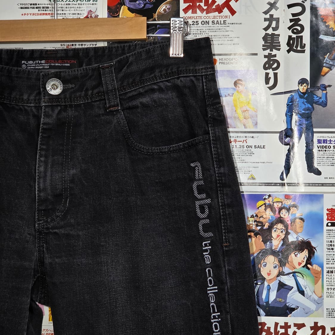 후부 그레이 흑청 자수 데님 팬츠 상품이미지3