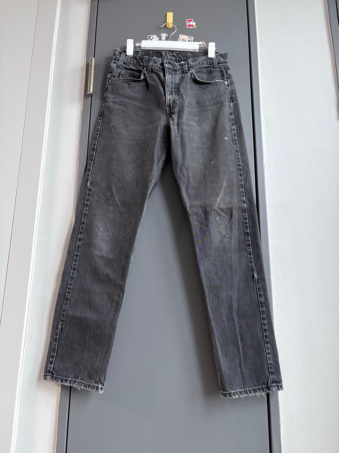 (33x32, 실측 31) 90s 리바이스 505 오렌지탭 빈티지 흑청 상품이미지1