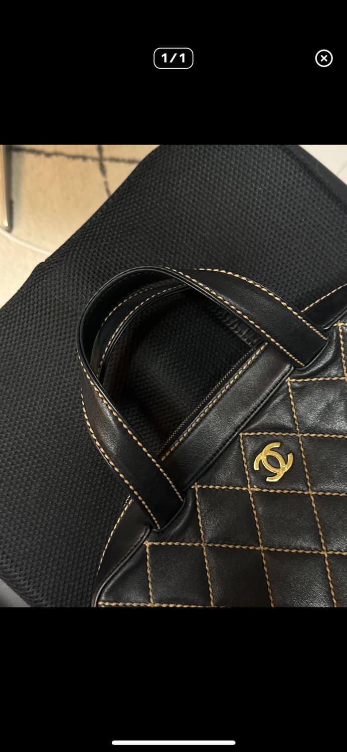 샤넬 외일드스티치 볼링백 토트 상품이미지2