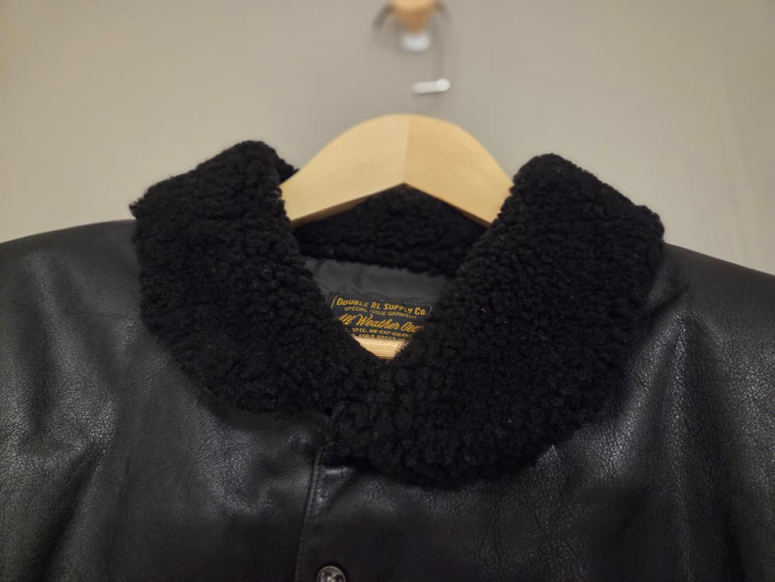RRL 더블알엘 시얼링 칼라 레더 요크 자켓 XL 상품이미지3