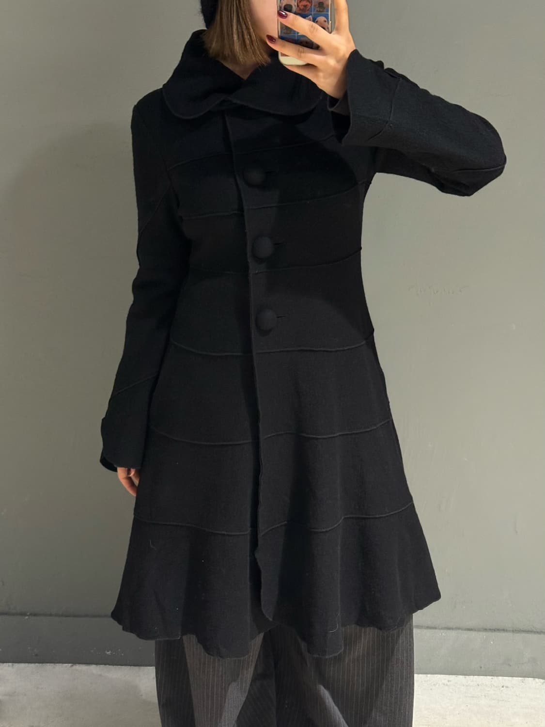 big button line detail coat 상품이미지1