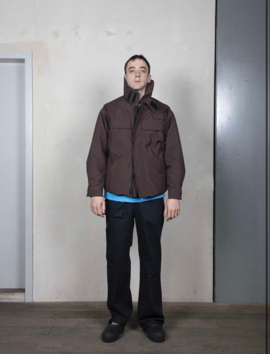 gr10k flame split 패디드 자켓 브라운 상품이미지4