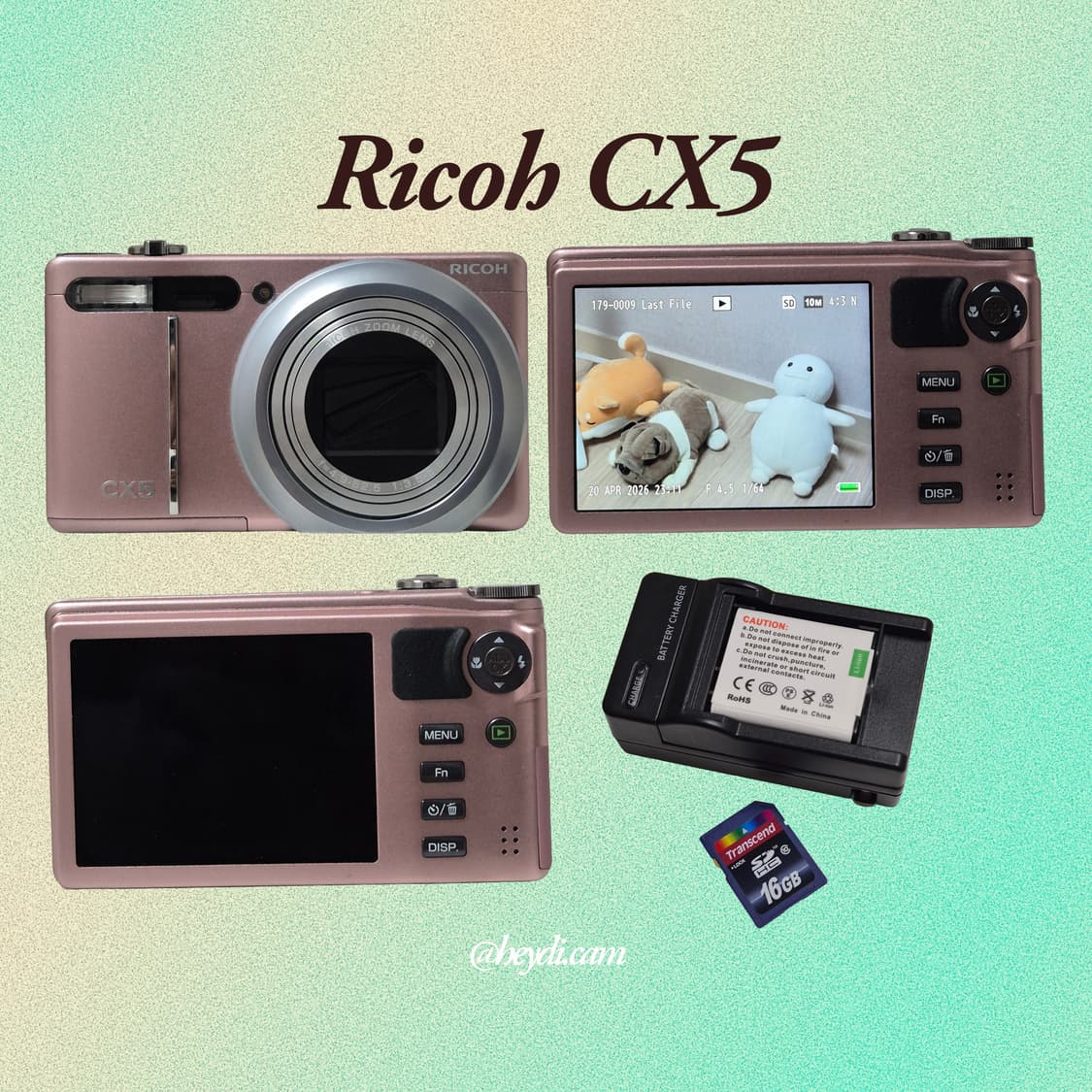 미품급) (장원영!) 리코 cx5(ricoh CX5) 핑크 상품이미지2