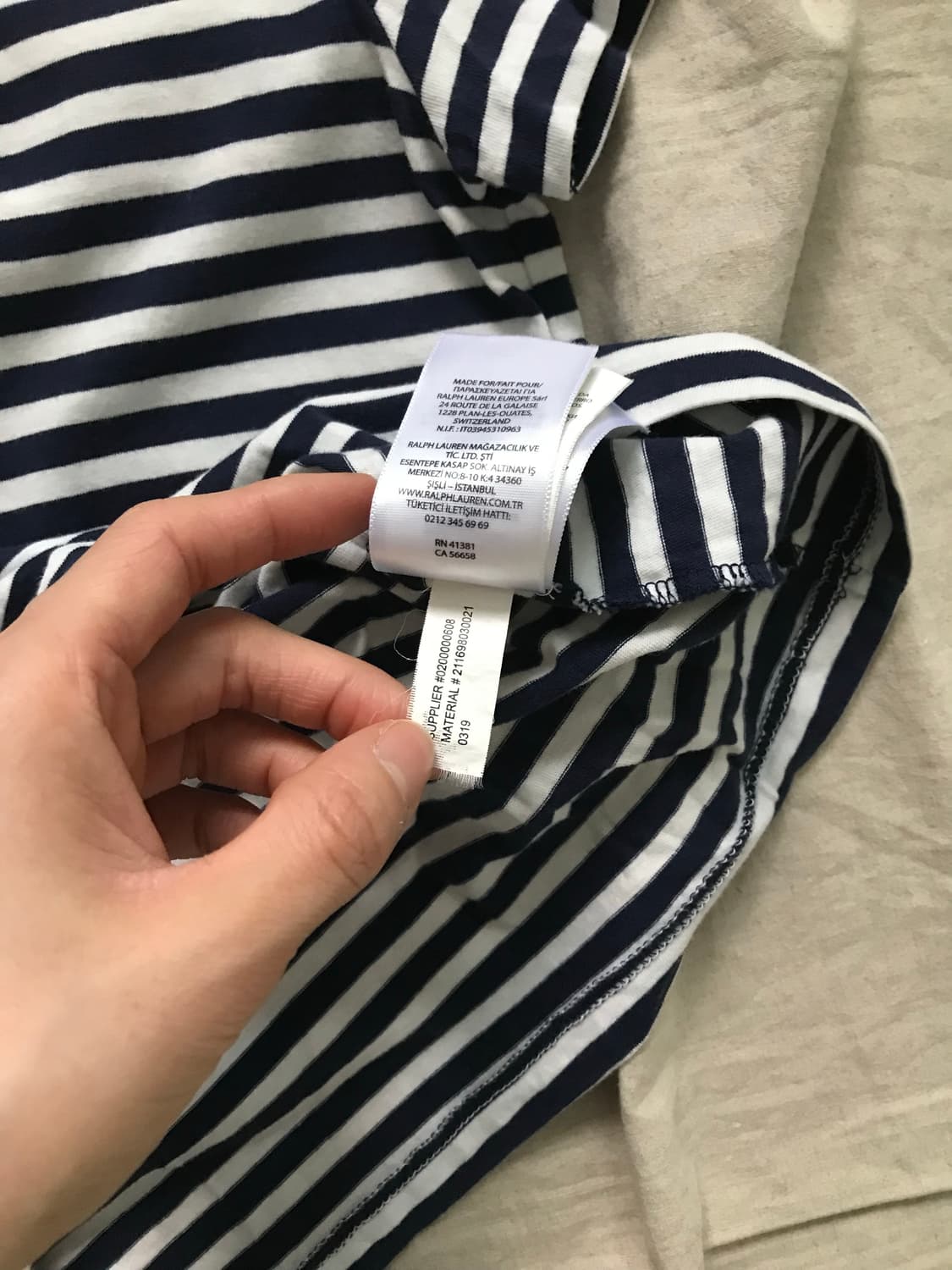 폴로 랄프로렌 포니로고 스트라이프 반팔티 상품이미지10