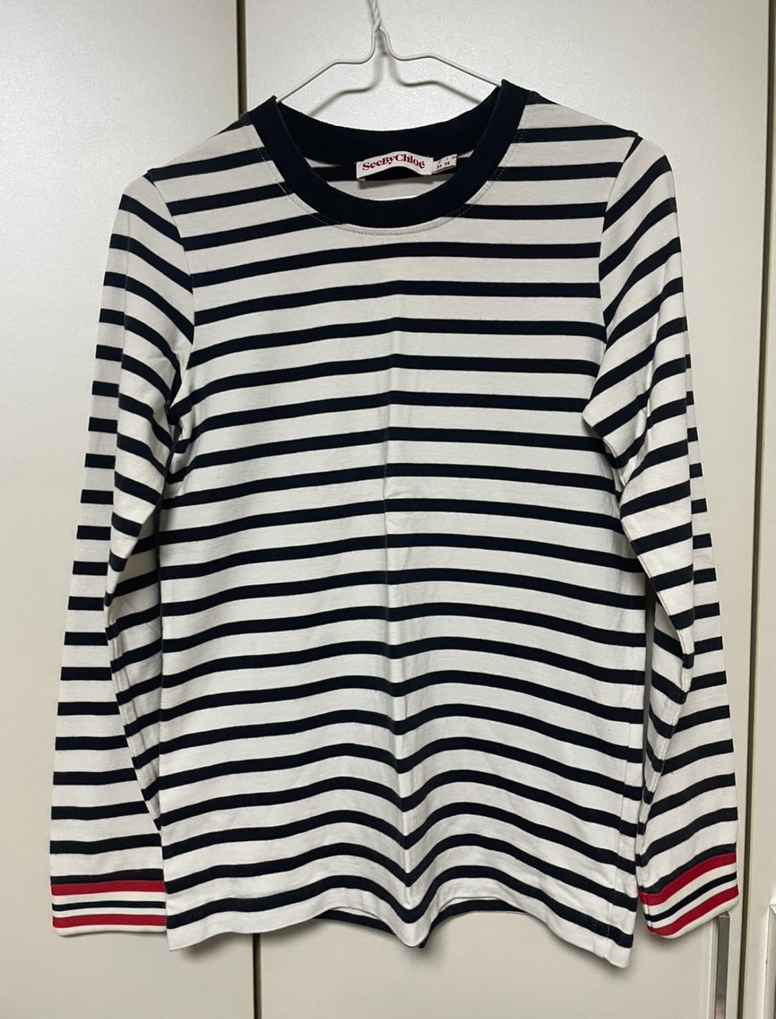 See By Chloé 스트라이프 긴팔 티셔츠 US2 상품이미지1