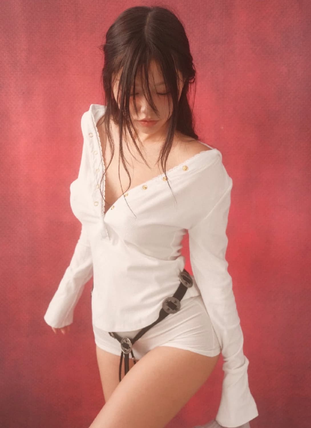 스윔시티 신디 후드 탑 화이트 상품이미지1