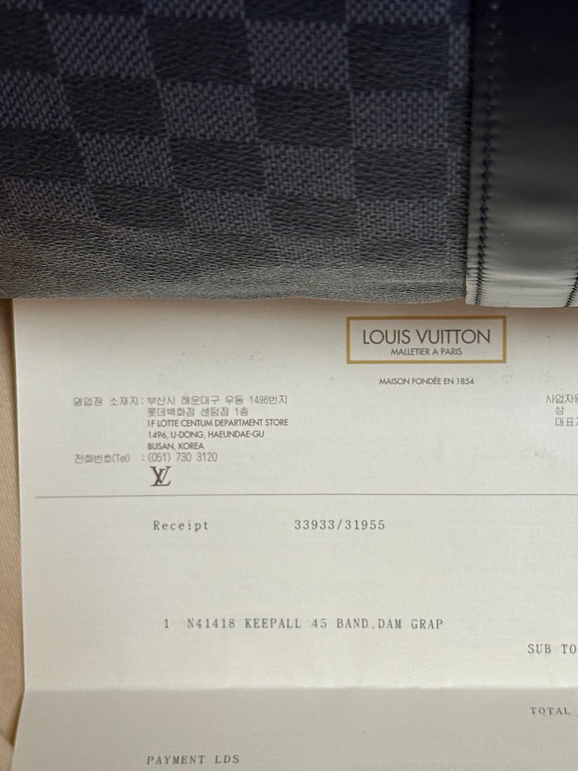 루이비통 반둘리에 다미에 키폴 45 국내판 상품이미지2