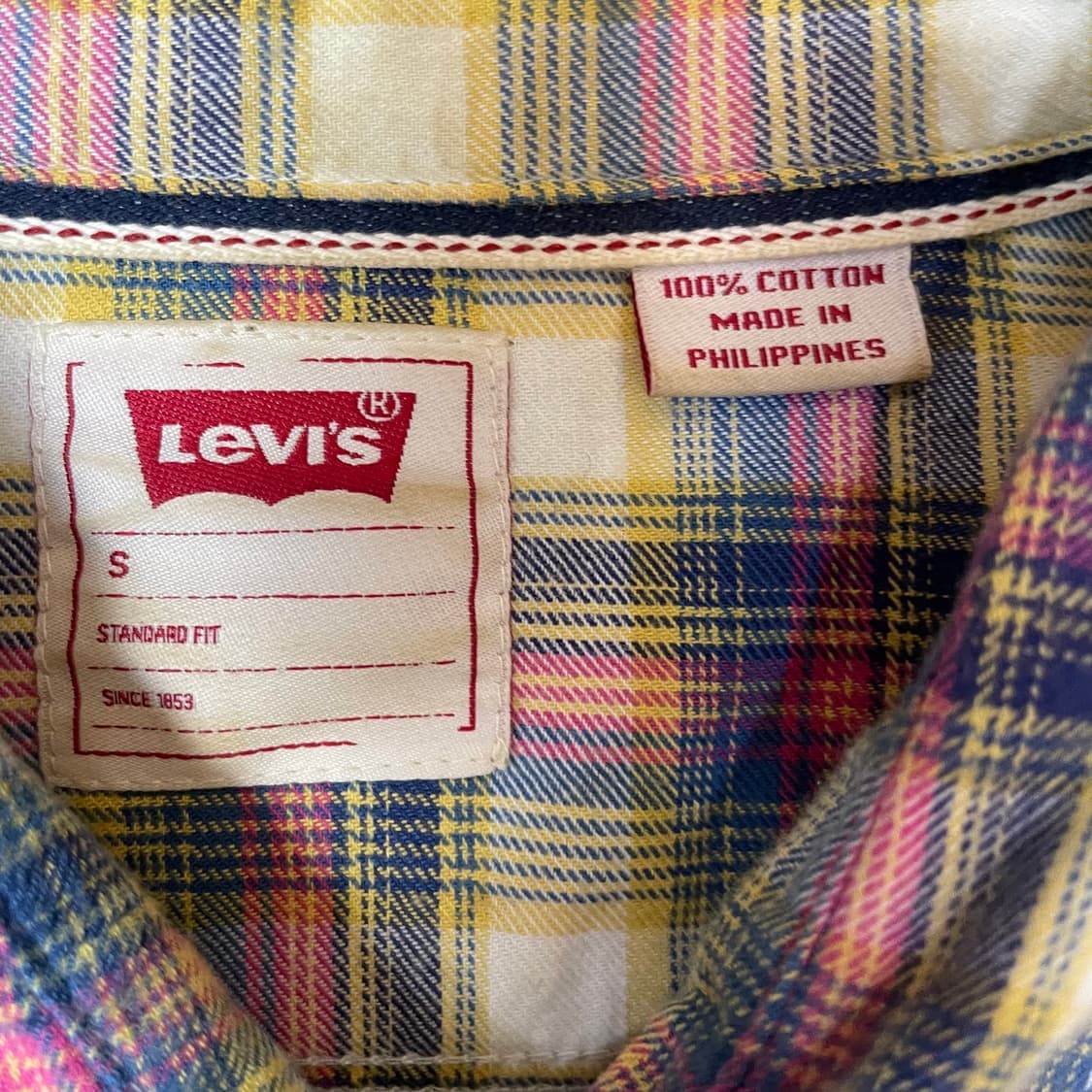 리바이스 배색체크 투포켓 웨스턴 긴팔 셔츠 S 상품이미지5