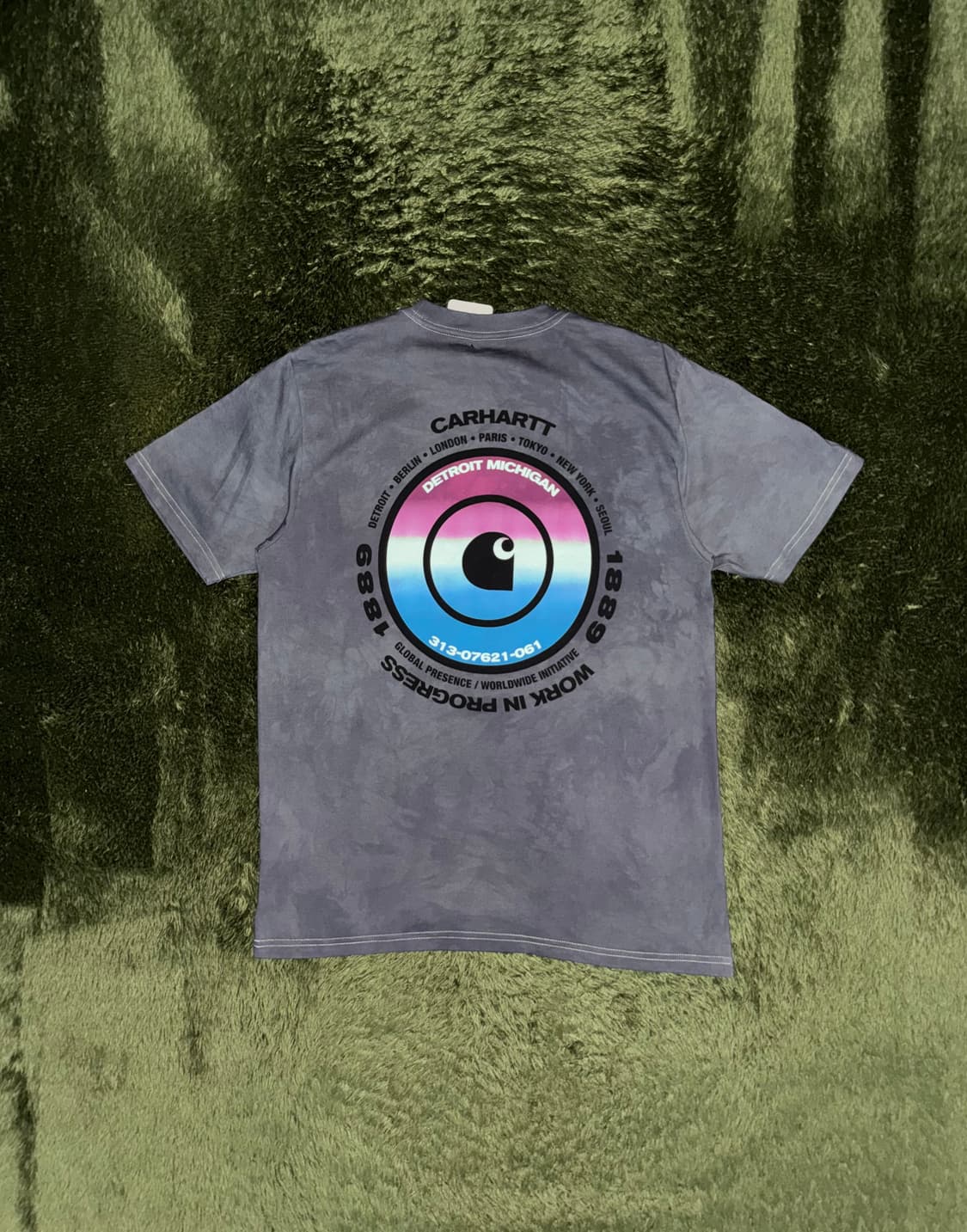 [M] 칼하트 WIP 핸드 다잉 루즈 핏 디트로이트 그래픽 티셔츠 상품이미지6