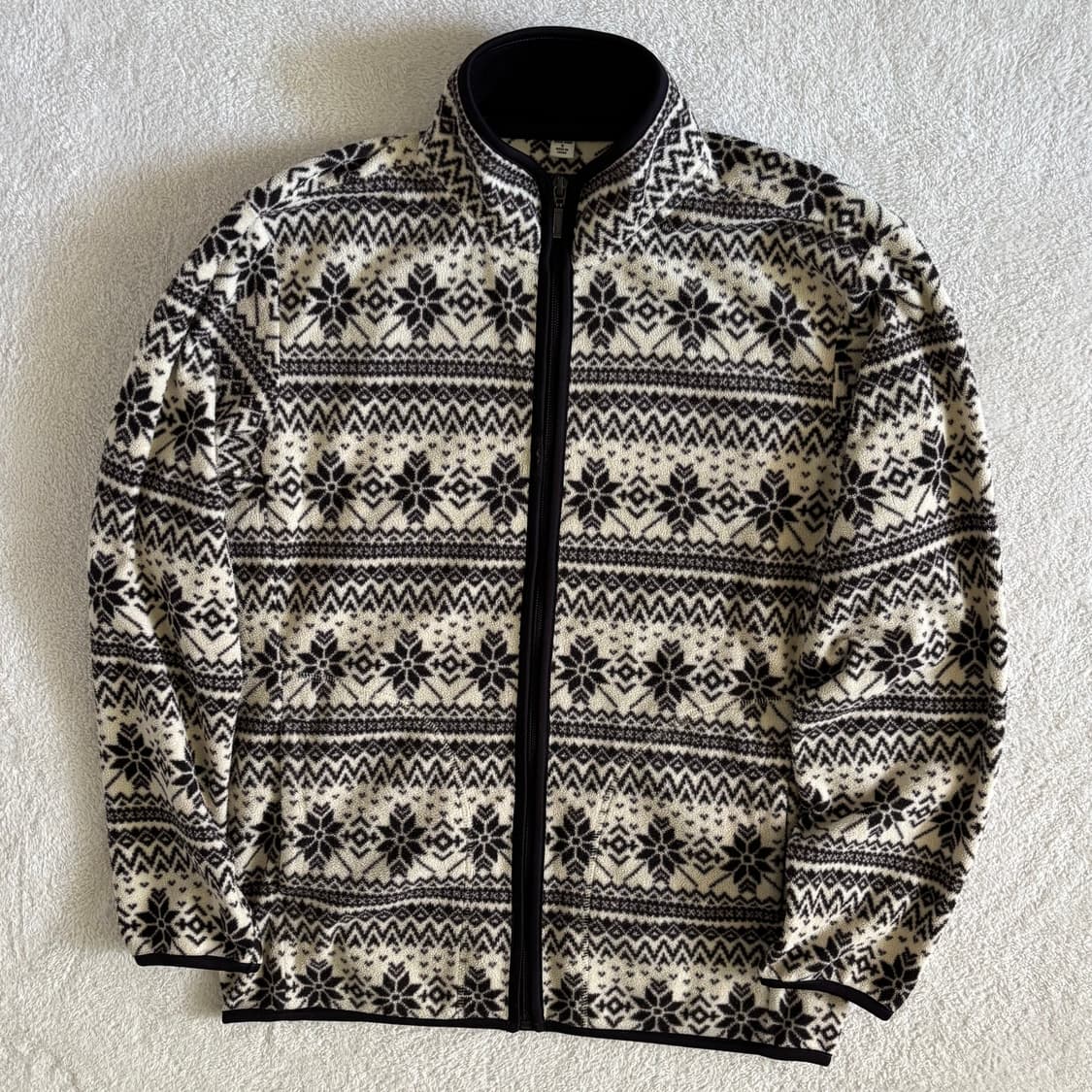 유니클로 일본빈티지 노르딕 패턴 후리스 집업 상품이미지1